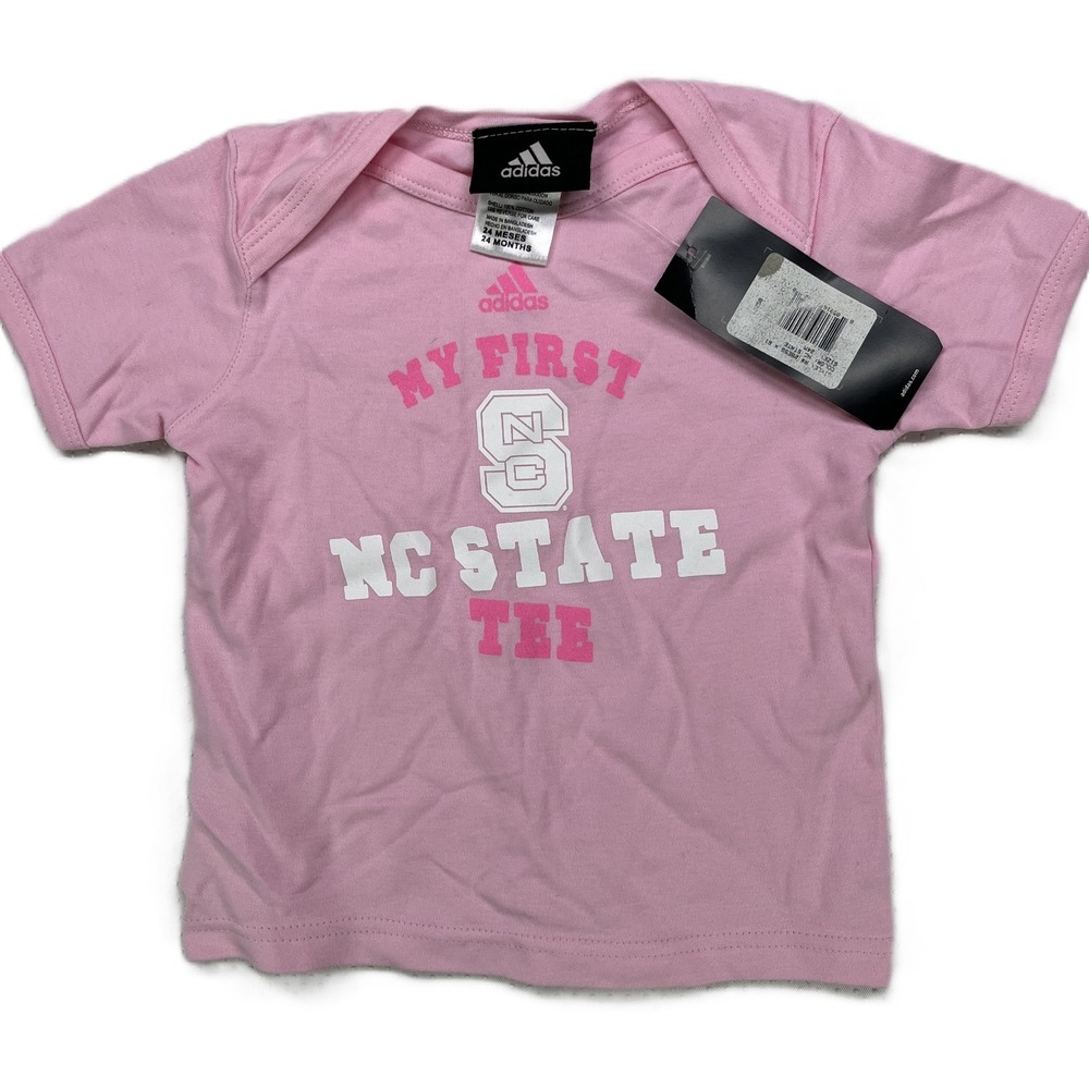 Adidas Infant Girls My First NS State T-Shirt Cap Sleeves Pink Size 24 Mths NWT